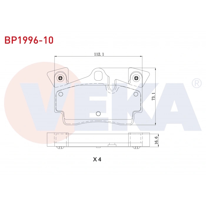 FREN BALATA ARKA AUDI Q7 (4L) 3.0 TDI - 4.2 FSI - 4.2 TDI 2006-2015 / PORSCHE CAYENNE (955) 3.2 - S 4.5i V8 2002-2010
