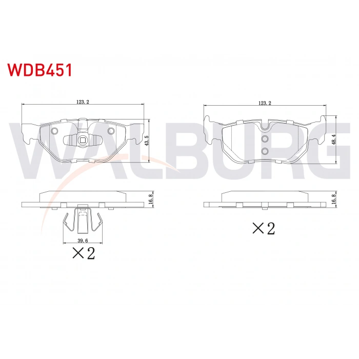 FREN BALATA ARKA BMW 1 SERISI (E81) 116 i 2004-2012/ 120 i 2004-2012/ 1 SERISI (E87) 118 i 2003-2012/ 118 D 2003-2012/ 3 SERISI (E90) 316 Ti 2005-2011/ 320 i 2005-2011/ 318 D 2005-2011
