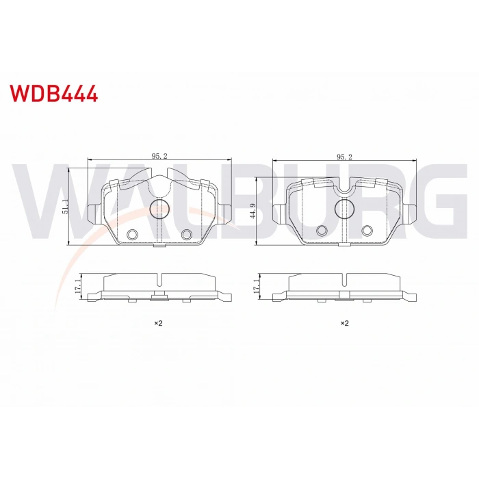 FREN BALATA ARKA BMW 1 SERISI (E87) 116 i 2003-2012/ 118 i 2003-2012/ 120 i 2003-2012/ 1 SERISI (E81) 118 i 2004-2012/ 3 SERISI (E90) 316 Ti 2005-2011/ 318 CL 2005-2011/ 318 D 2005-2011