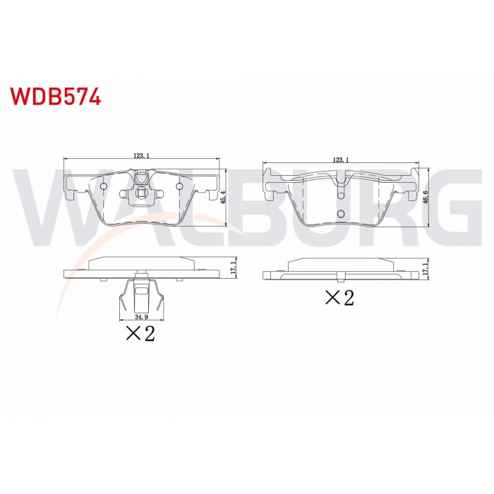 FREN BALATA ARKA BMW 1 SERISI (F20,F21) 116 i 2010-/ 118 i 2010-/ 116 D 2010-/ 120 D 2010-/ 3 SERISI (F30) 320 D 2011-/ 318 i 2011-/ 316 i 2011-/ 330 Xi 2011-