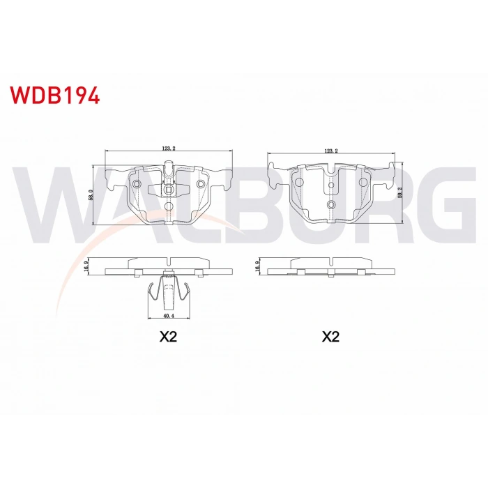 FREN BALATA ARKA BMW 3 SERISI (E90) 318 CL 2005-2011 / (E90) 320 i 2005-2011 / (E90) 320 D 2005-2011 / (E90) 325 i 2005-2011 / (E90) 330 Xi 2005-2011 / (E90) 335 D 2005-2011