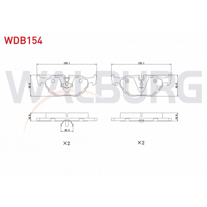 FREN BALATA ARKA BMW 5 SERISI (E34) 518 i 1987-1995/ (E34) 520 i 1987-1995/ (E34) 525 i 1987-1995/ (E34) 530 i V8 1987-1995/ 3 SERISI (E36) 320 i 1990-1998