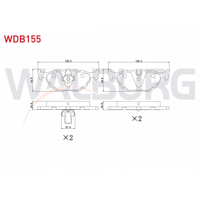 FREN BALATA ARKA BMW 5 SERISI (E39) 520 i 1995-2003/ (E39) 523 i 1995-2003/ (E39) 525 D 1995-2003/ (E39) 518 i 1995-2003/ (E39) 525 i 1995-2003/ (E39) 530 D 1995-2003/ (E39) 530 i 1995-2003