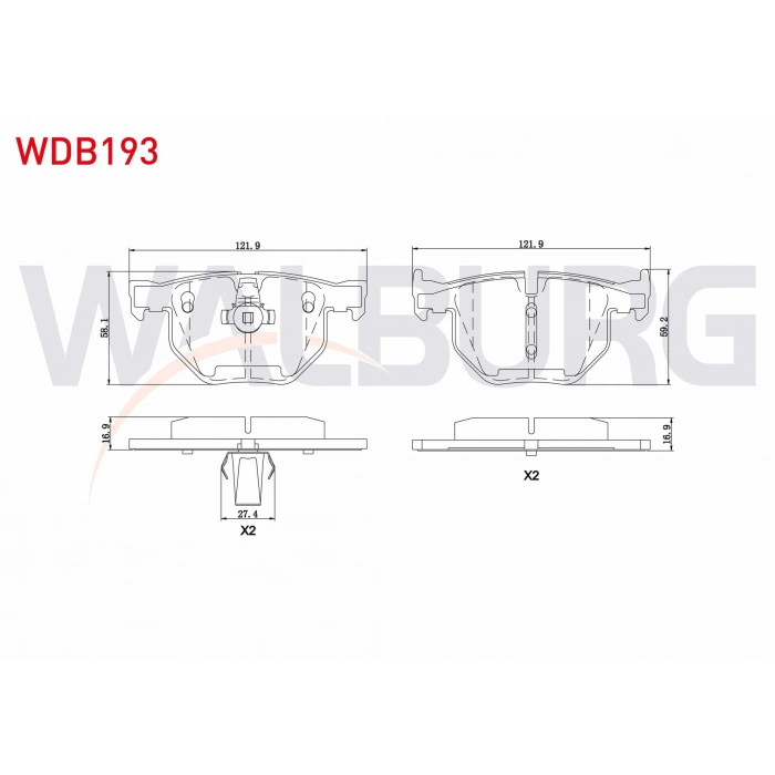 FREN BALATA ARKA BMW 5 SERISI (E60) 525 i 2003-2010/ (E60) 520 D 2003-2010/ (E60) 520 i 2003-2010/ (E60) 530 D 2003-2010 / (E60) 525 D 2003-2010 / (E60) 530 i 2003-2010