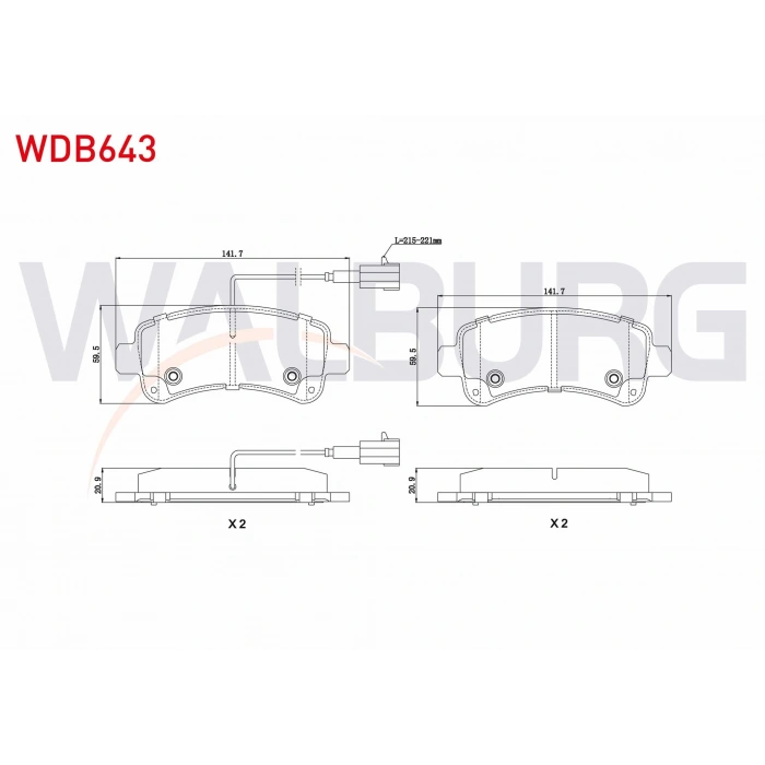 FREN BALATA ARKA CIFT FISLI FIAT DUCATO 2.0 MJT 2014- / FIAT DUCATO 2.3 MJT 2014-