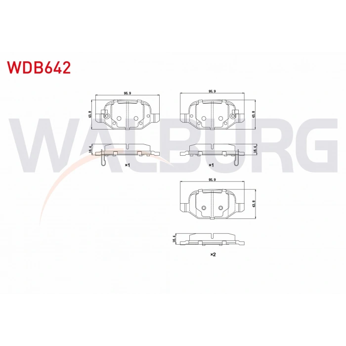 FREN BALATA ARKA FIAT 500L 1.6 MJT 2012- / 500L 1.3 MJT 2012- / 500L 0.9 2012- / 500L 1.4 2012-