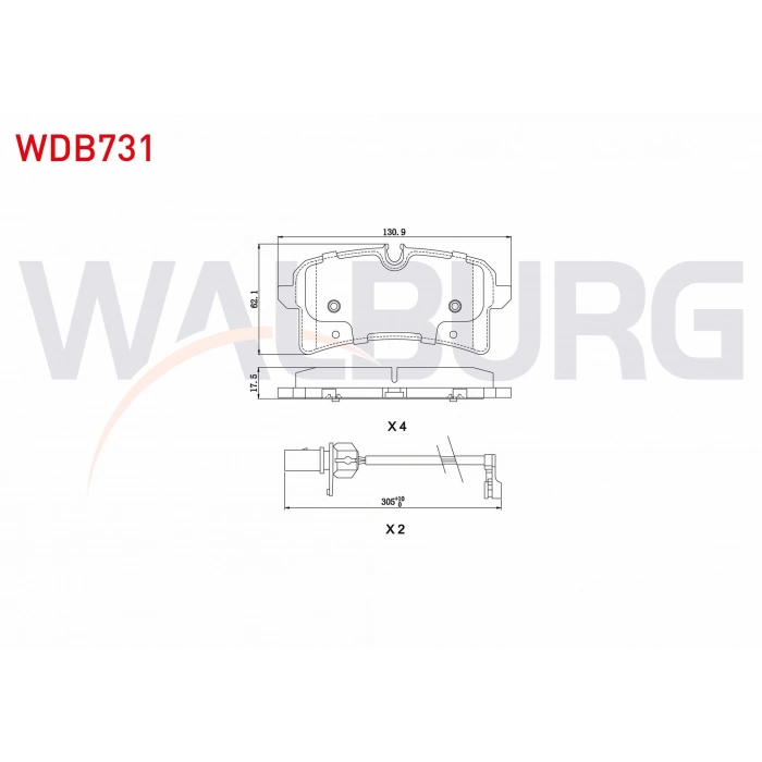 FREN BALATA ARKA FISLI AUDI A8 (4H_) 3.0 TDI 2009-/ 3.0 TFSI 2009-/ 4.2 TDI 2009-/ 2.0 TFSI 2009-/ 4.0 TFSI 2009-/ 4.2 FSI 2009-