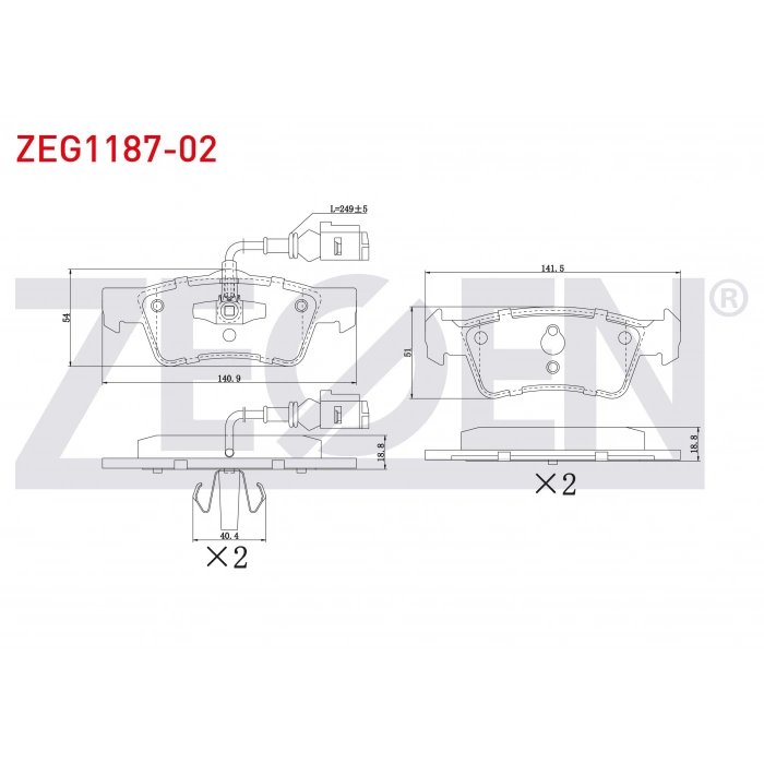 FREN BALATA ARKA FISLI VOLKSWAGEN TOUAREG (7LA,7L6,7L7) 2.5 R5 TDI - 3.0 V6 TDI - 3.2i V6 2002-2010