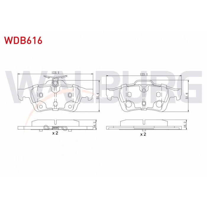 FREN BALATA ARKA FORD TOURNEO CONNECT 1.6 TDCI 2013-/ 1.5 TDCI 2013-/ TRANSIT CONNECT 1.5 TDCI 2013-/ 1.6 TDCI 2013-/ FOCUS III 1.6i 2011-2015/ GRAND C-MAX 1.6 TDCI 2011-/ KUGA II 1.6 16v 2013-