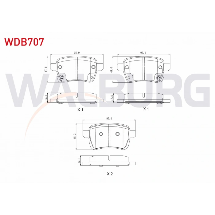 FREN BALATA ARKA IKAZLI FIAT EGEA 1.4 2016- / OPEL CORSA E 1.2 15 JANT 2014- / ADAM 1.0 15 JANT 2014-