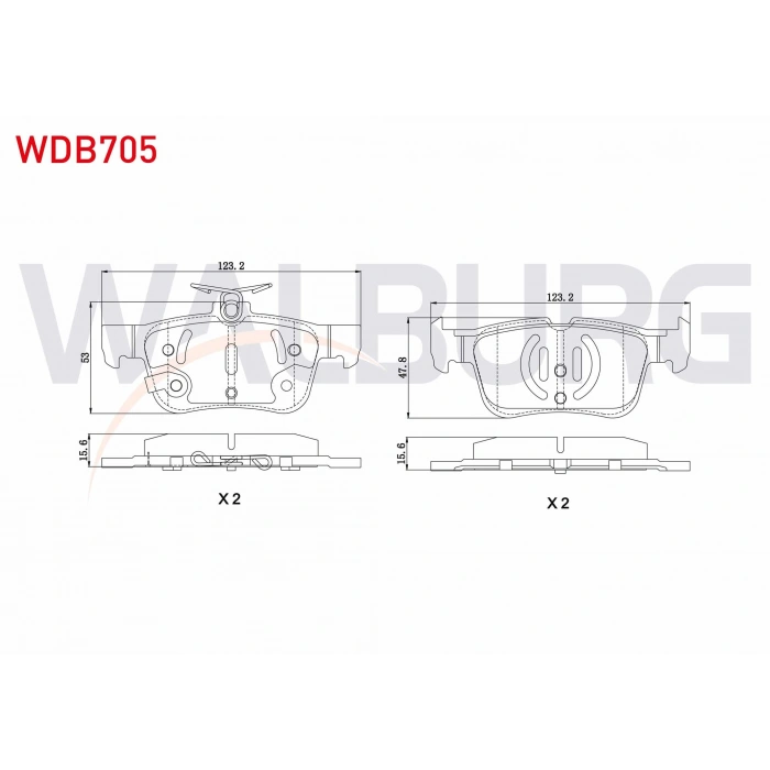 FREN BALATA ARKA IKAZLI FORD MONDEO V 2014-/ FOCUS IV 2018-/ KUGA II 2014-2019/ S-MAX 2015-