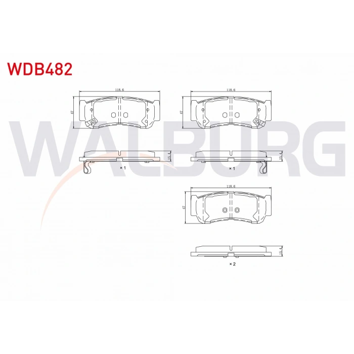FREN BALATA ARKA IKAZLI HYUNDAI SANTA FE (CM) 2.2 CRDI 2006-2012 / SANTA FE (CM) 2.7i V6 2006-2012