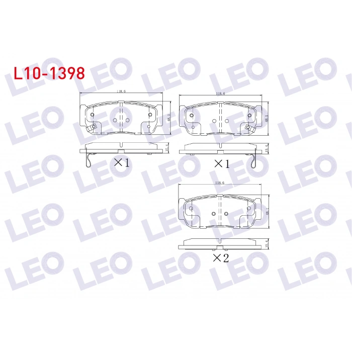 FREN BALATA ARKA IKAZLI HYUNDAI SANTA FE (CM) 2.2 CRDI 2006-2012 / SANTA FE (CM) 2.7i V6 2006-2012 / SSANGYONG KYRON 2.0 XDI 4WD 2005-2011 / RODIUS I 2.7 XDI 4WD 2005-2013