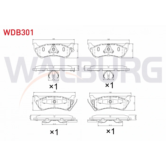 FREN BALATA ARKA IKAZLI MERCEDES M CLASS (W163) ML 320 1998-2005 / M CLASS (W163) ML 270 CDI 1998-2005