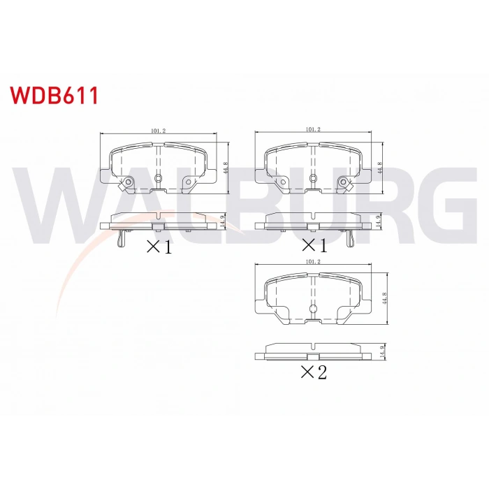 FREN BALATA ARKA IKAZLI MITSUBISHI ASX (GA,W) 1.6 2010-/ 1.8 2010-/ OUTLANDER III (GGW,GFW) 2.0 2012-/ CITROEN C4 AIRCROSS 1.6 HDI 2012-/ PEUGEOT 4008 1.6 HDI 2012-/ MAZDA 6 (GJ,GH) 2.0 2013-