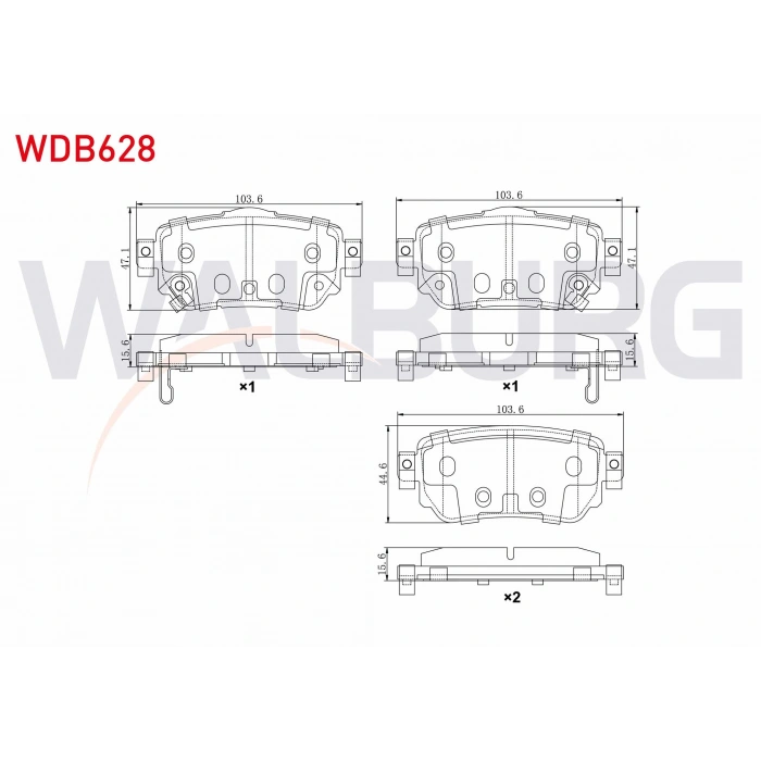 FREN BALATA ARKA IKAZLI NISSAN QASHQAI 1.5 DCI 2014- / QASHQAI 1.2 2014- / QASHQAI 1.6 DCI 2014-/ X-TRAIL 1.6 DCI 2014-/ RENAULT KADJAR 1.5 DCI 2015-/ KADJAR 1.2 2015-/ KADJAR 1.6 DCI 2015-