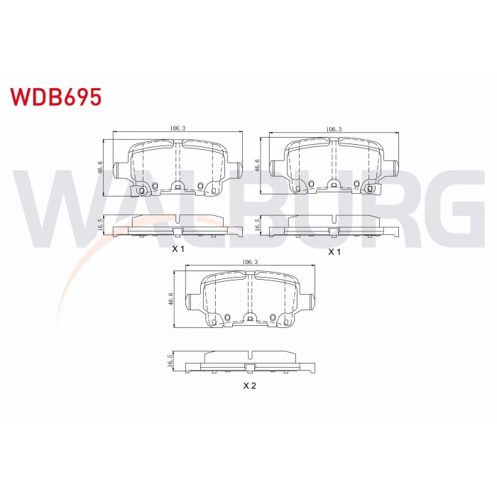 FREN BALATA ARKA IKAZLI OPEL ASTRA K 1.0i TURBO - 1.4i TURBO - 1.6 CDTI 15-16 JANT 2015-