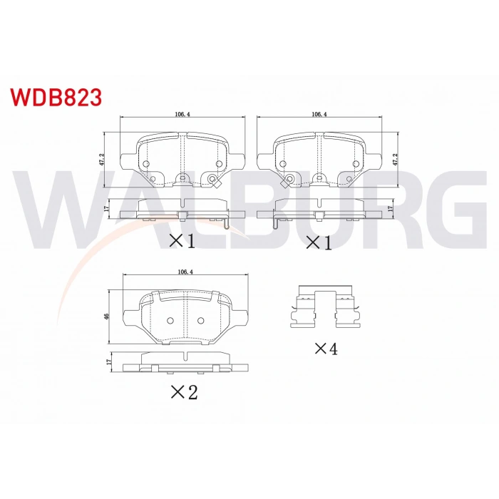 FREN BALATA ARKA IKAZLI OPEL MOKKA 1.4 - 1.6 - 1.6 CDTI 2012-