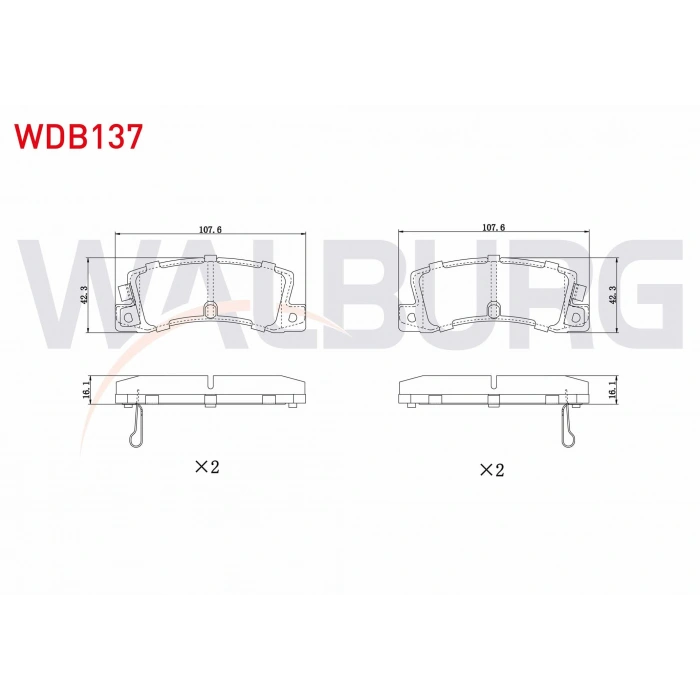 FREN BALATA ARKA IKAZLI TOYOTA AVENSIS (T22) 1.6 VVT-I 1997-2003 / AVENSIS (T22) 2.0 VVT-I 1997-2003 / CAMRY (_V30) 2.4 VVT-I 2001-2006 / CAMRY (_V30) 3.0 V6 2001-2006