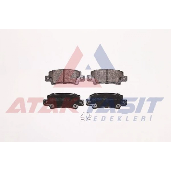 FREN BALATA ARKA IKAZLI TOYOTA COROLLA 1.4 VVT-I 2002-2007/ COROLLA 1.6 VVT-I 2002-2007/ COROLLA 1.4 D-4D 2002-2007/ COROLLA VERSO 1.6 2004-2009/ COROLLA VERSO 2.0 D-4D 2004-2009