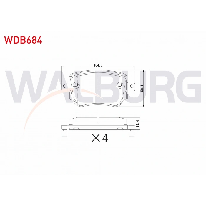 FREN BALATA ARKA IKAZLI VOLKSWAGEN CADDY IV 1.6 TDI 2015-/ SEAT LEON (5F) 1.8 TSI 2012-/ 2.0 TDI 2012-/ LEON CUPRA 2.0 TDI 2006-/ SKODA OCTAVIA (5E3) 2.0 TDI 2012-