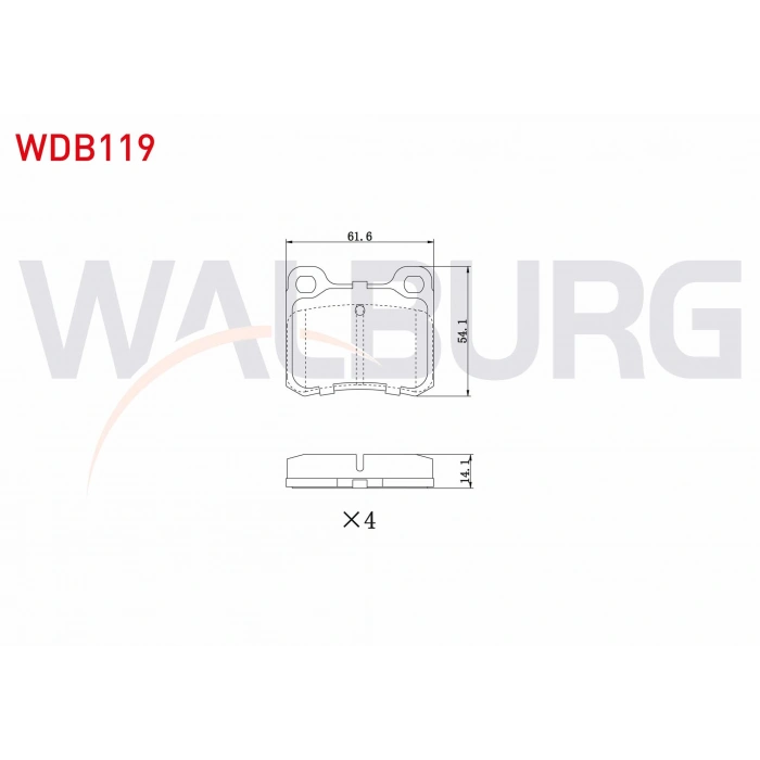 FREN BALATA ARKA MERCEDES 190 (W201) 2.0 1982-1993 / 190 (W201) D 2.5 1982-1993