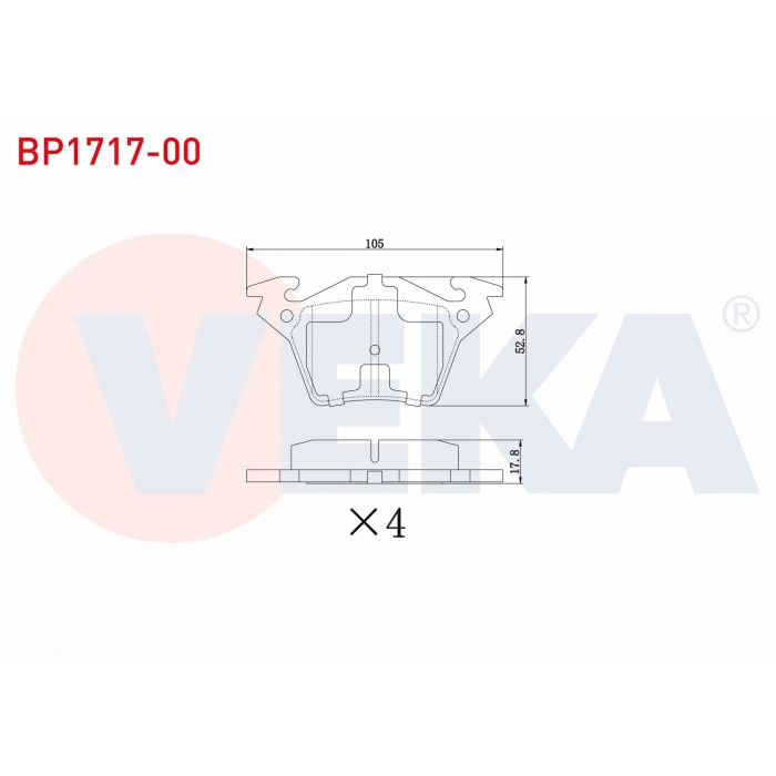 FREN BALATA ARKA MERCEDES VITO (638) 110 CDI 1997-2003 / VITO (638) 108 CDI 1997-2003