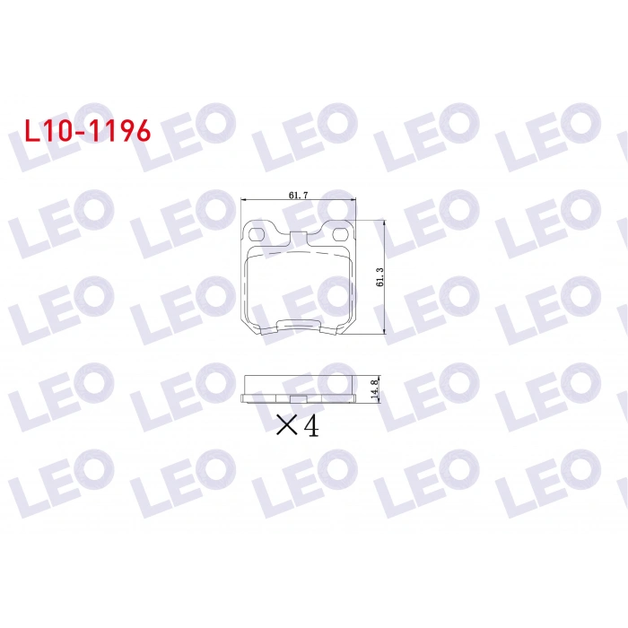 FREN BALATA ARKA OPEL VECTRA B 1.6i 1995-2003/ VECTRA B 2.0i 1995-2003/ VECTRA B 2.0 DTI 1995-2003/ VECTRA B 2.5 V6 1995-2003/ VECTRA B 2.0 DI 1995-2003/ OMEGA A 3.0i 1986-1994
