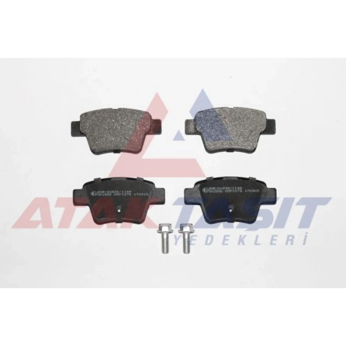 FREN BALATA ARKA PEUGEOT 307 1.6 90 HP 2000-2007 / 307 1.6 HDI 90 HP 2000-2007 / 207 1.4 HDI 2006-2012 / 207 1.6i 16v 2006-2012 / CITROEN C4 1.6 HDI 2004-2009/ C4 1.6 2004-2009