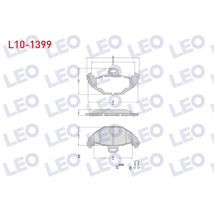 FREN BALATA ARKA RENAULT LAGUNA I (B56,556) 1.9 DCI 1993-2001 / LAGUNA I (B56,556) 2.2 DT 1993-2001