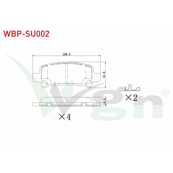 FREN BALATA ARKA SUBARU FORESTER (SG) 2.0i 14.50mm 2002-2007