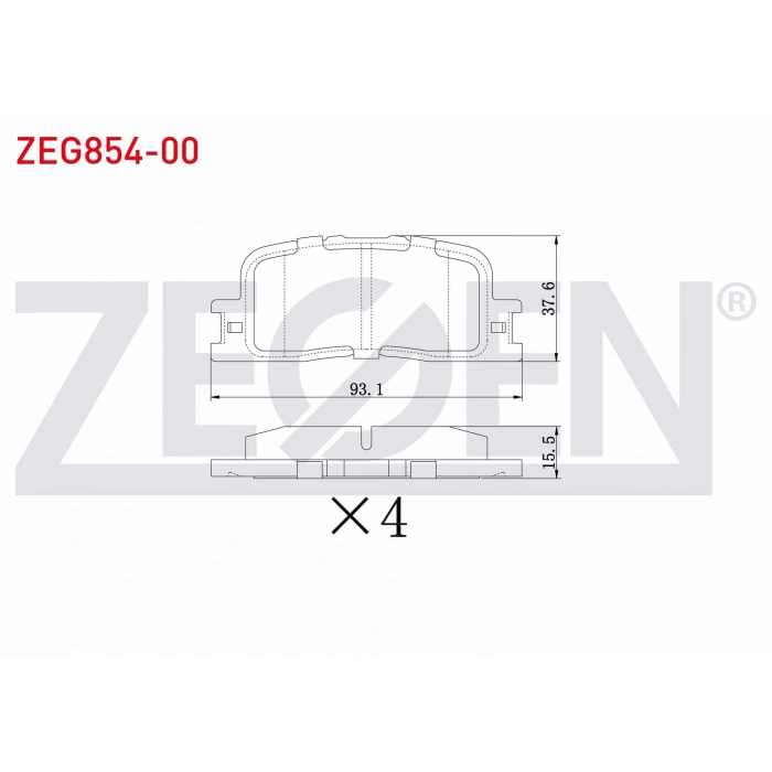 FREN BALATA ARKA TOYOTA CAMRY (_V30) 2.4 VVT-I 2001-2006 / CHERY ALIA 1.6 2008-2011