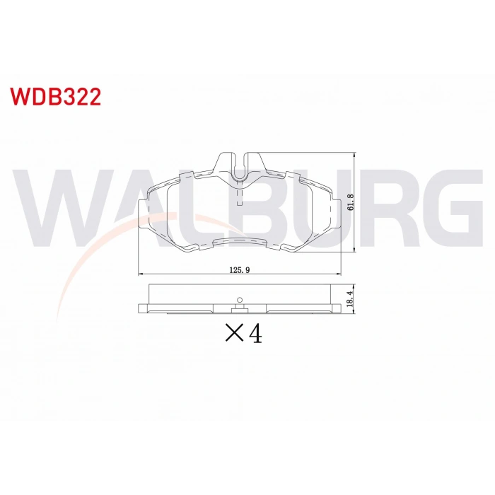 FREN BALATA ARKA VOLKSWAGEN LT 28-35 II 2.8 TDI 1996-2006 / MERCEDES SPRINTER 3T (903) 313 CDI 1995-2006 / (903) 308 D 1995-2006 / (903) 310 D 1995-2006 / (903) 312 D 1995-2006