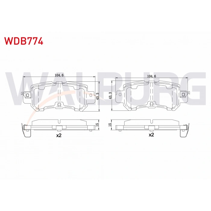 FREN BALATA IKAZLI ARKA MAZDA CX-3 1.5 D 4x4 2016-