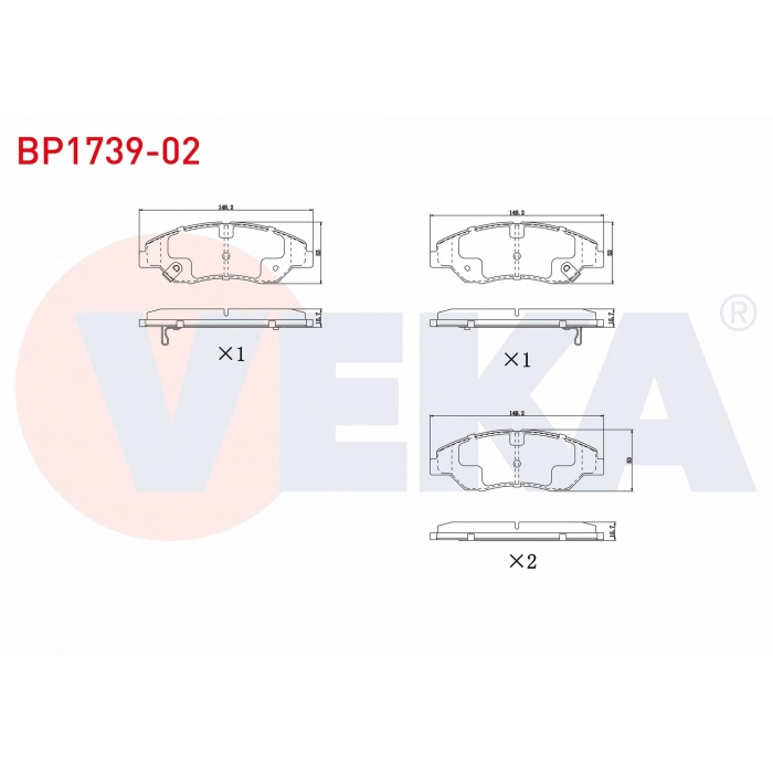 FREN BALATA IKAZLI ON KIA SPORTAGE (K00) 2.0i 16.00mm 1994-2004