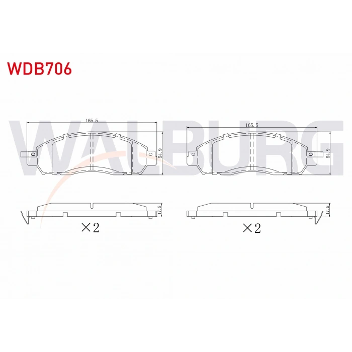 FREN BALATA IKAZLI ON NISSAN NAVARA NP300 (D23) 2.3 DCI 17.00 mm 2015-