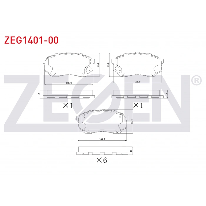 FREN BALATA ON 8 ADET MITSUBISHI CANTER FUSO FE511 3.0 2006-