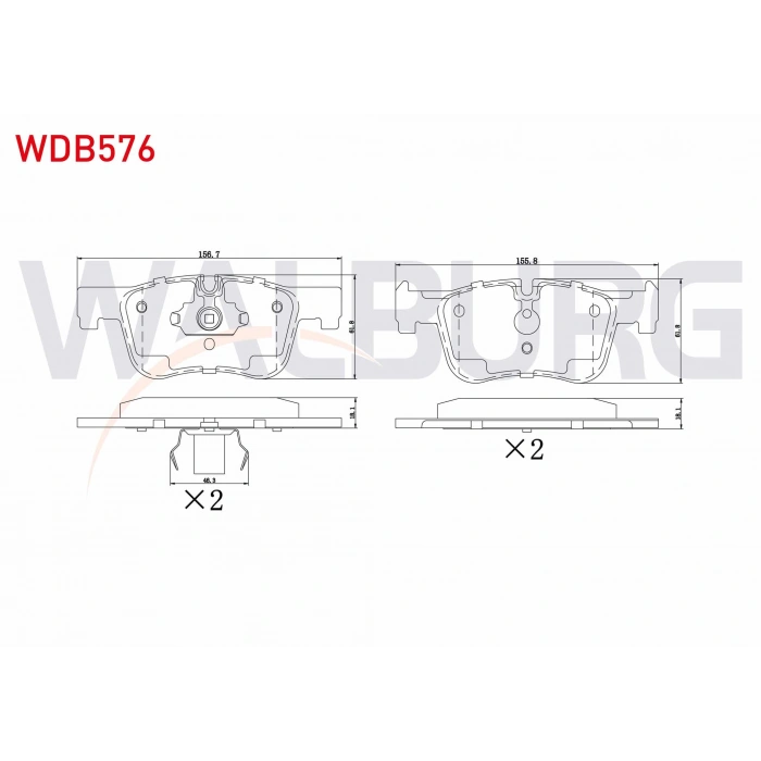 FREN BALATA ON BMW 1 SERISI (F20,F21) 116 i 2010-/ 118 i 2010-/ 116 D 2010-/ 118 D 2010-/ 120 D 2010-/ 3 SERISI (F30) 316 i 2011-/ 320 D 2011-/ 318 i 2011-/ 316 Ci 2011-/ 330 Xi 2011-