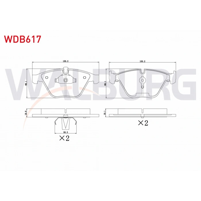 FREN BALATA ON BMW 3 SERISI (E90) 318 i 2005-2011 / (E90) 320 i 2005-2011 / (E90) 320 D 2005-2011 / (E90) 325 D 2005-2011