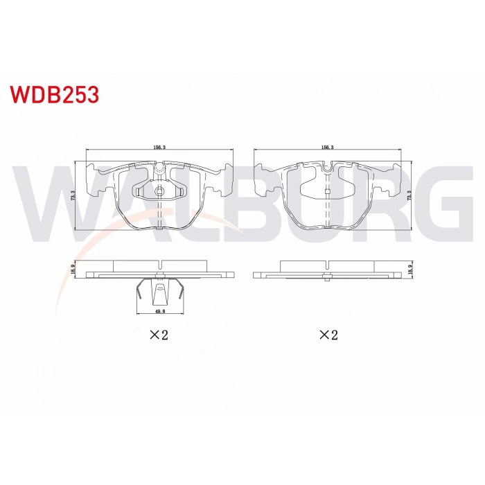 FREN BALATA ON BMW X5 (E53) 3.0 D 2000-2007/ (E53) 3.5 XD 2000-2007/ X5 (E53) 4.4 2000-2007/ (E53) 4.6 iS 2000-2007/ 5 SERISI (E39) 525 i 1995-2003/ (E39) 530 D 1995-2003/ (E39) 518 i 1995-2003