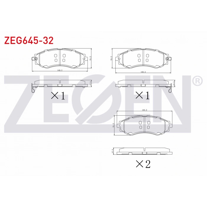 FREN BALATA ON CHEVROLET EVANDA (V200) 2.0i 2003-2006