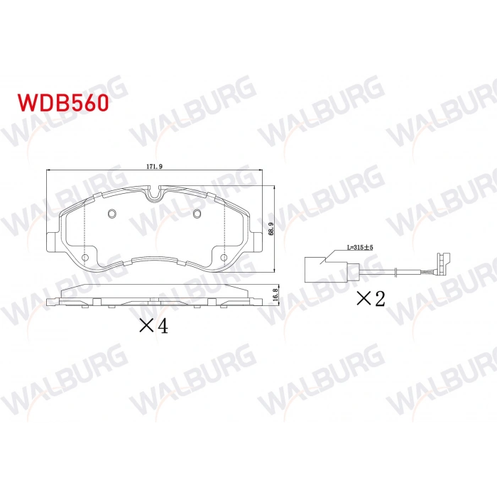 FREN BALATA ON FISLI FORD TRANSIT CUSTOM (V362) 2.2 TDCI 2012-/ TRANSIT (V363) 2.2 TDCI 2014-
