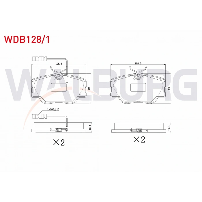FREN BALATA ON FISLI MERCEDES E SERISI (W124) E 200 D 1993-1995 / E SERISI (W124) E 200 1993-1995 / E SERISI (W124) E 250 D 1993-1995