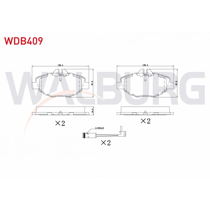 FREN BALATA ON FISLI MERCEDES E SERISI (W211) E 320 CDI 2002-2008/(W211) E 280 CDI 2002-2008/(W211) E 200 2002-2008/(W211) E 200 CDI 2002-2008/(W211) E 220 CDI 2002-2008/(W211) E 240 2002-2008