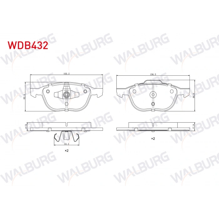 FREN BALATA ON FORD FOCUS II 1.6i 2004-2011/ FOCUS II 1.6 TDCI 2004-2011/ C-MAX I 1.6 TDCI 2007-2011/ FOCUS III 1.6 TDCI 2011-2015/ KUGA I 1.6 2008-2013/ MAZDA 3 1.4i 2003-2009/ S40 II 1.6i 2004-2012