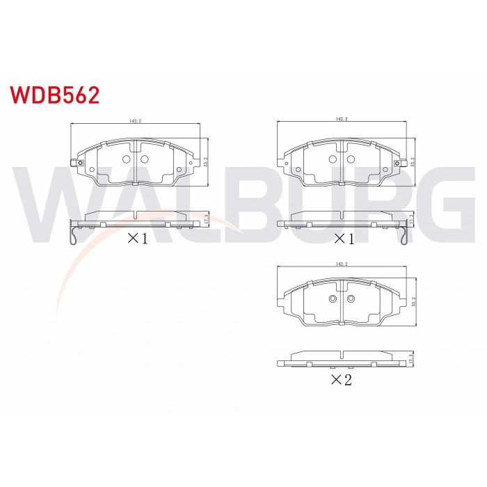 FREN BALATA ON IKAZLI CHEVROLET AVEO (T300) 1.2 16v 2011-2014 / AVEO (T300) 1.4 16v 2011-2014