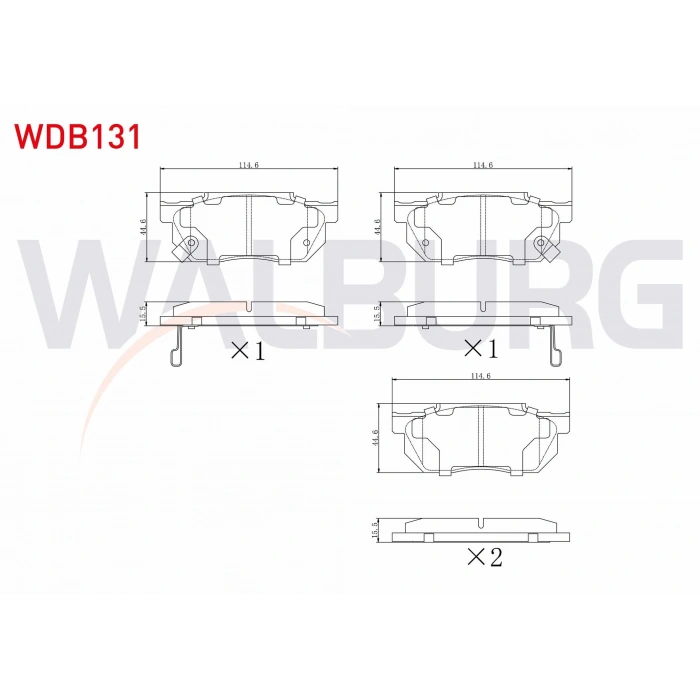 FREN BALATA ON IKAZLI HONDA CIVIC V 1.3 1992-1995 / INTEGRA (DA) 1.8i 16v 1985-1993 / INTEGRA (DA) 1.6 1985-1993 / PRELUDE II 1.8 1983-1987