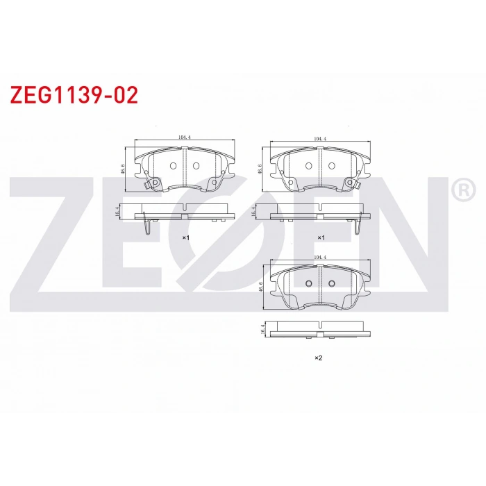 FREN BALATA ON IKAZLI HYUNDAI ATOS (MX) 1.0i 1998-2005 / ATOS (MX) 1.1i 1998-2005 / ATOS PRIME 1.0i 2001-2008 / ATOS PRIME 1.1i 2001-2008