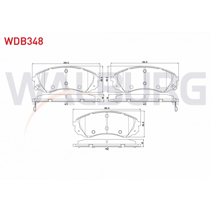 FREN BALATA ON IKAZLI HYUNDAI H1 STAREX 2.5 CRDI 170 HP 2008- / KIA CARNIVAL III 2.9 CRDI 2006-