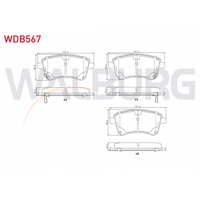 FREN BALATA ON IKAZLI HYUNDAI IX20 (JC) 1.4i 2010-/ 1.4 CRDI 2010-/ 1.6i 2010- / KIA VENGA (YN) 1.4 CRDI 2010- / 1.6 CVVT 2010- / 1.6 CRDI 2010-